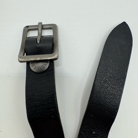 Authentic Louis Vuitton Black Leather Luggage Tag Small - Picture 3 of 9